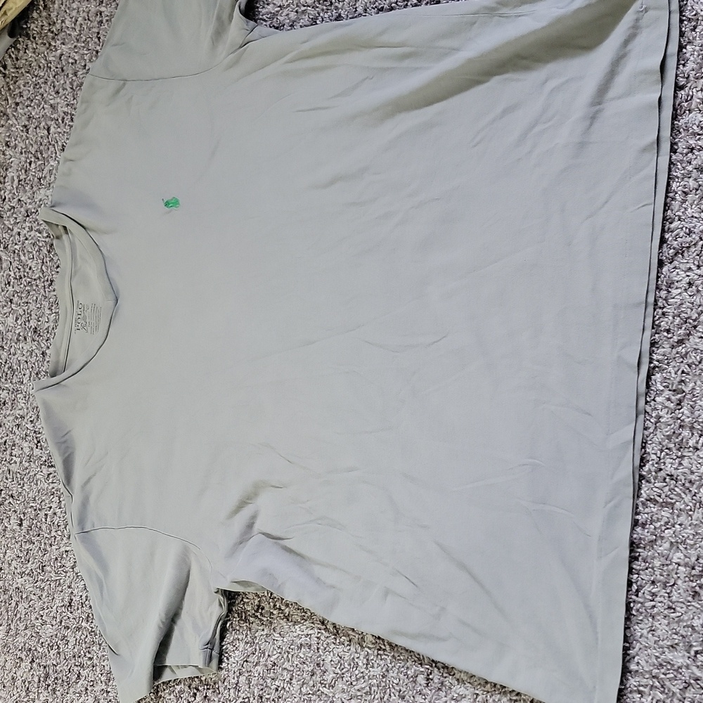 Grey Polo Ralph Lauren vneck green logo large
